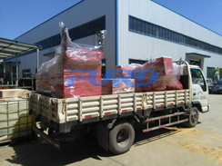 福瑞得機械手扶雙輪壓路機，座駕壓路機正式裝車發(fā)往客戶所在地